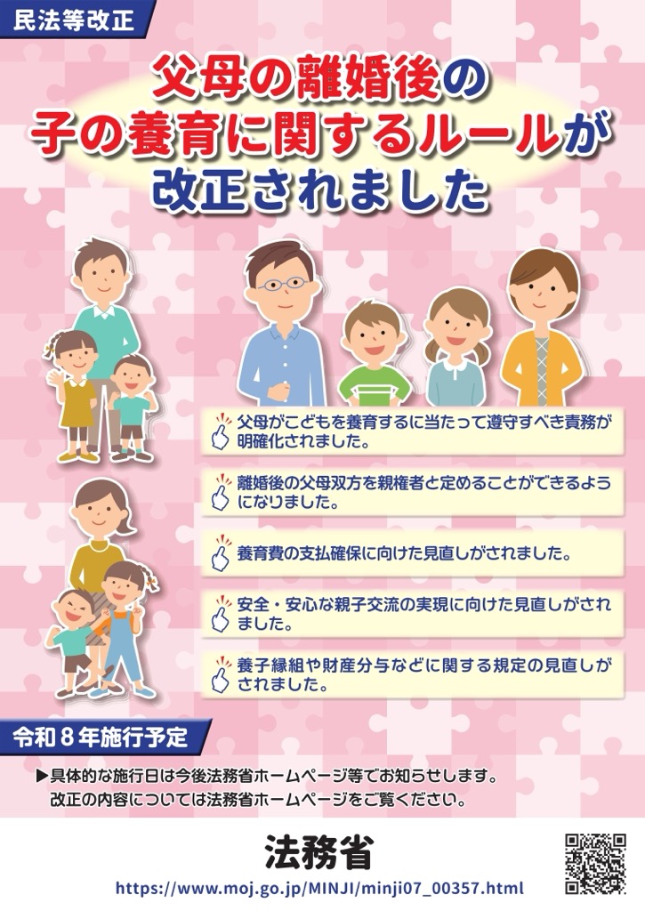 子の養育に関するルール改正